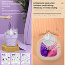 Aditam - Portable Folding Washing Machine with Automatic Heating, Mini Size, Purple