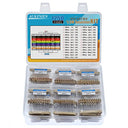 Aukenien 1250pcs Carbon Film Resistor Assortment Kit - 25 Values