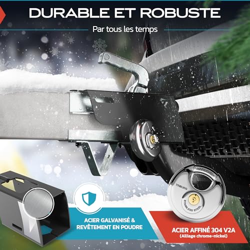 TRIBURG - Trailer Lock With Round Lock And Protective Cap | Robust Security