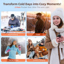 Easyacc - Rechargeable Hand Warmer 2 x 5000 mAh, Portable USB-C Power Bank
