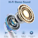 Wasart - Bluetooth 5.4 Wireless Earbuds with 40H Playtime & LED Display