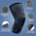 Viexpand - Pack of 2 Knee Supports, Compression Bandage for Joint Stability, Pain Relief for Sports and Weight Lifting, XL Size