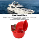 Akozon - 12V 150dB Red Air Horn for Truck, Boat, Motorcycle, Loud Cow Sound