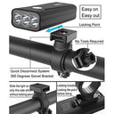 BIKIL - USB C Rechargeable Bike Lights Set, 2400 Lumen Front and Back Light