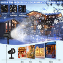 Skibiles - Snowflake LED Projector Lights, IP65 Waterproof, Indoor/Outdoor Use