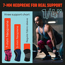 Mava Sports - 7mm Neoprene Knee Sleeves for Weightlifting & Cross Training