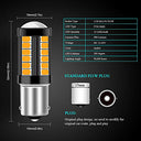 Sidaqi - 4 Pack BA15S P21W 1156 Amber LED Bulbs for Turn Signal Lights, 900LM