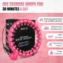 K-Mart - Smart Weighted Hula Ring with 24 Detachable Sections & 360° Auto-Spinning Ball for Fitness
