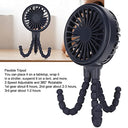 Septpenta - Rechargeable Mini Desktop Fan with Flexible Tripod, 3 Speeds, 360° Rotation, Quiet Operation