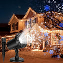 Illuminate your celebrations with Skibiles Snowflake LED Projector Lights. IP65 waterproof, perfect for Christmas, weddings, and outdoor decorations.