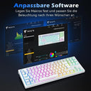 Tecurs - Wireless Programmable 80% TKL QWERTZ Mechanical Keyboard with RGB Lighting and Red Switches