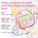 Etpark - Children's Karaoke Microphone with 2 Mics, 5 Rhythm Lights & 12 Voice Effects