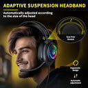 Tatybo - Wired Gaming Headset for PS5/PS4/Xbox Series X/S, Noise Cancelling Mic, LED Lights