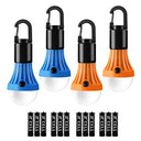 Libro - Battery-Powered Camping Lantern Set, Warm White and Daylight Modes, Hanging Lantern, Power Outage Lights, 4-Pack AAA Batteries