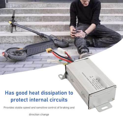 Fockety - 36V 350W Brushless Motor Controller, Aluminum Alloy Brushless DC Motor Speed Regulator