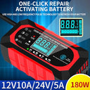 Crebeau - 10A Intelligent Car Battery Charger for 12V/24V Vehicles, Temp Compensation