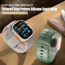 Xmuxi - Soft Silicone Sport Strap for Apple Watch Ultra & Series 10-4, Rugged Design, Stainless Steel Adapter, Comfortable Fit for Men & Women