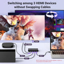 UGREEN - 4K HDMI Switch 3 in 1 Out with Remote, Supports 3D HDR & Dolby Atmos