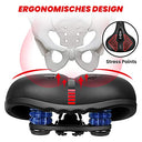 Brgood - Comfortable Wide Bike Seat with Memory Foam, Dual Shock Absorber, Universal Fit