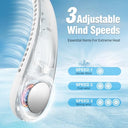 Tiazhan - Bladeless Neck Fan, USB Rechargeable, 3 Speed, 360° Airflow