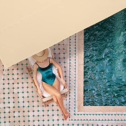 Relaxdays - UV Resistant Waterproof Rectangle Shade Sail for Balcony & Camping, Beige 2.5 x 3.5 m
