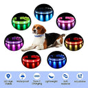 Luminous - Rechargeable RGB Dog Collar With 8 Light Modes, Waterproof, Adjustable pink color size L