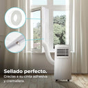 Cecotec - Universal Insulating Window Cover for Portable ACs, 400 cm, 100% Polyester, Durable & Easy to Install