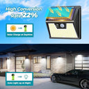 Kolpop - 6 Packs 140 LED Solar Lights with Motion Sensor, IP65 Waterproof