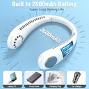 Tiazhan - Bladeless Neck Fan, USB Rechargeable, 3 Speed, 360° Airflow