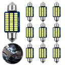 Fftanxs 10 PCS Car LED Interior Lights - Bright White 36 mm