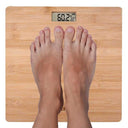 Bamboo - Digital Body Bathroom Scale With LCD Monitor, 180Kg Capacity