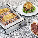 Cecotec - Horizontal Turbo Flat Toaster with 900W Power, 6 Toast Levels, Stainless Steel Finish