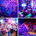 Yazeky - Set of 2 USB Disco Ball Lights, 360° Rotating, 7 RGB Colors for Parties