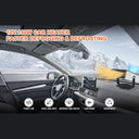 Machswon - Portable Car Heater 2 in 1 Fast Heating & Cooling Fan, 12V 150W, Windshield Defrosting De-Icer with Handle