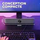 Trust Gaming - GXT 1619 Rhox RGB Sound Bar, 12W Stereo Speaker, USB Powered, Compact Design