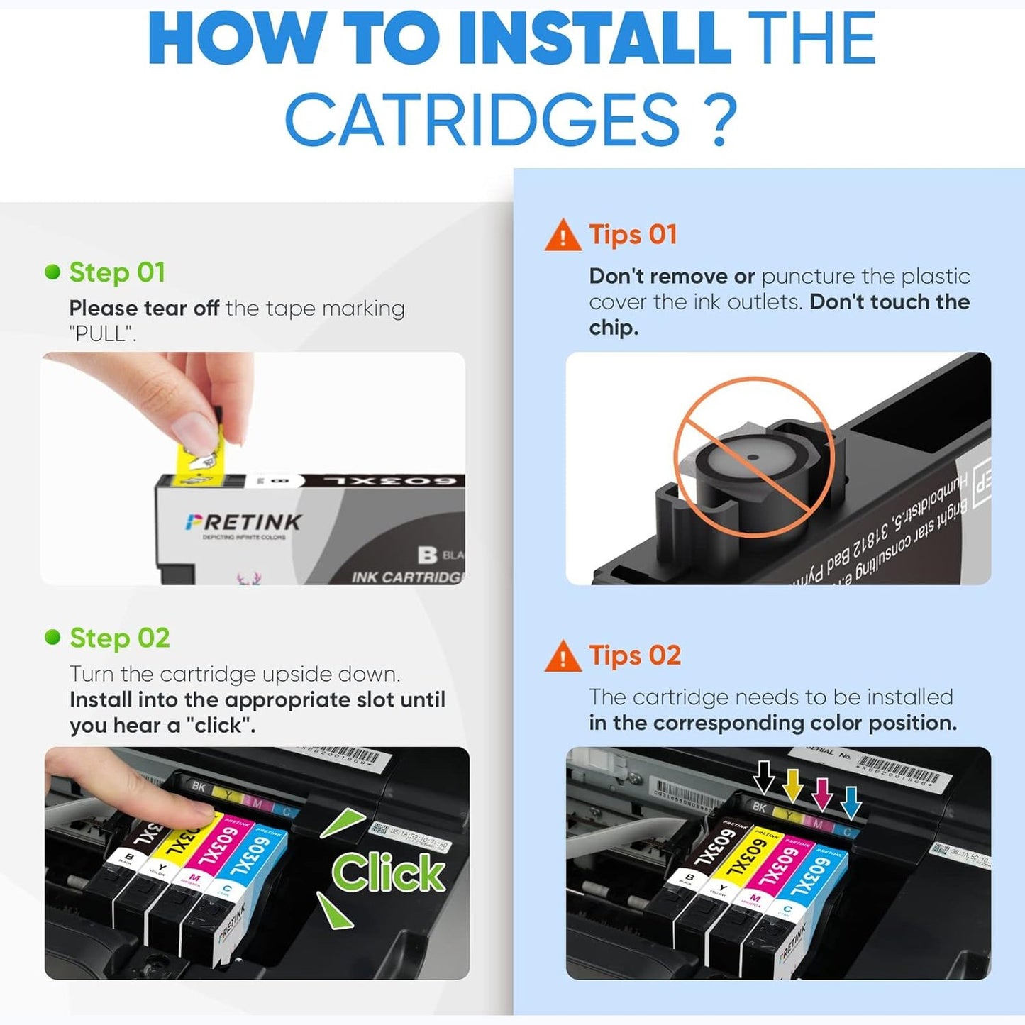 Pretink - Ink Cartridge Multipack Replacement