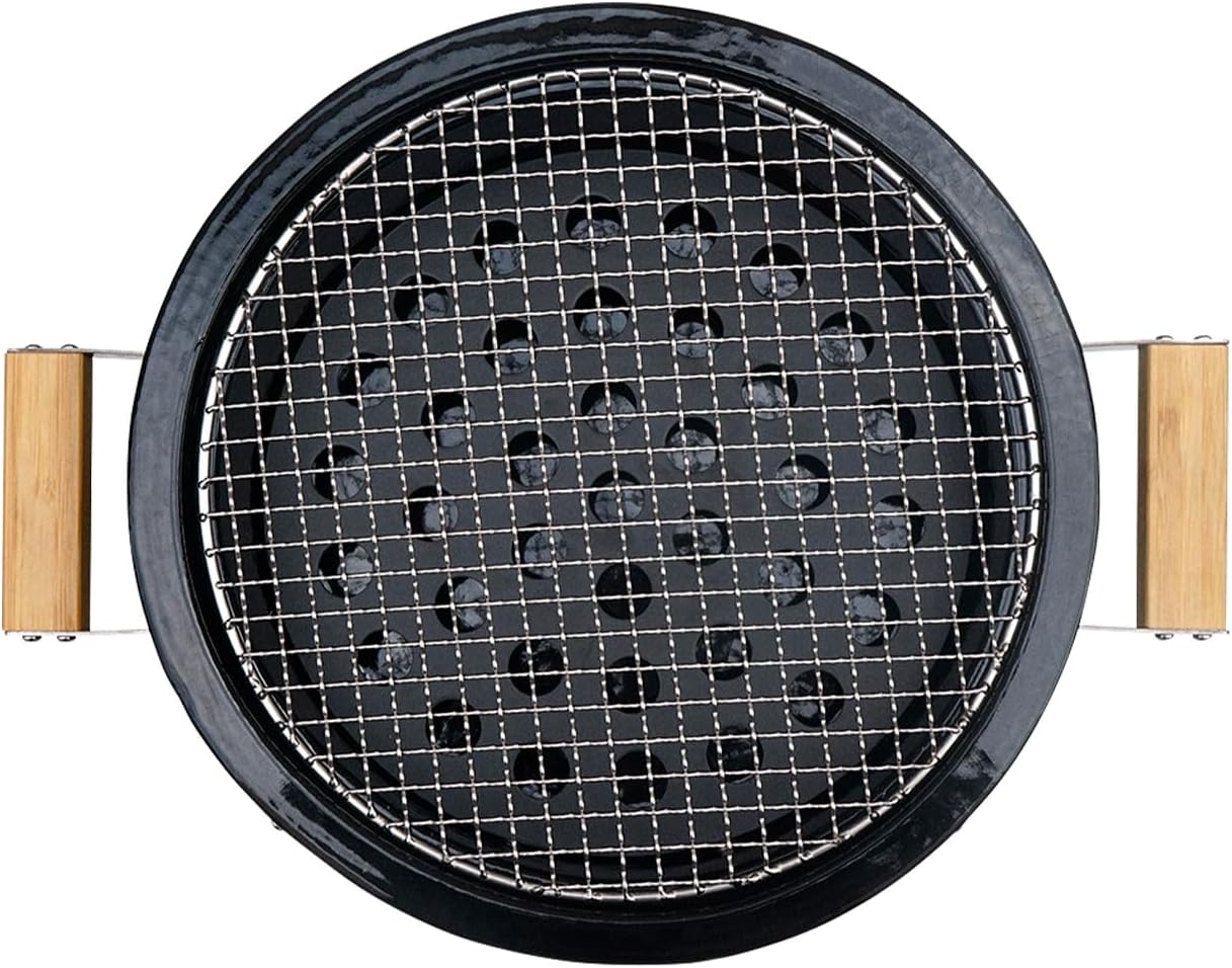 CREATE Kamado Hibachi-Barbecue, Round Smoker, Black