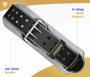 RDX - 4 Inch Leather Weightlifting Belt for Bodybuilding & Powerlifting Support