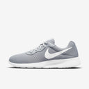 Nike Tanjun men's shoes in Wolf Grey/Barely Volt/Black/White colorway