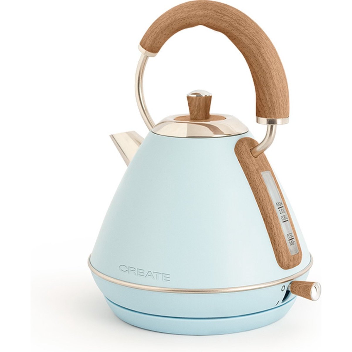 Create - Electric Water Kettle 1L Pastel Blue / Fast Boiling / 1200W