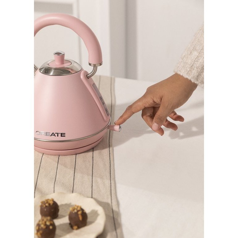 Create - Electric Water Kettle 1L Pink / Fast Boiling / 1200W