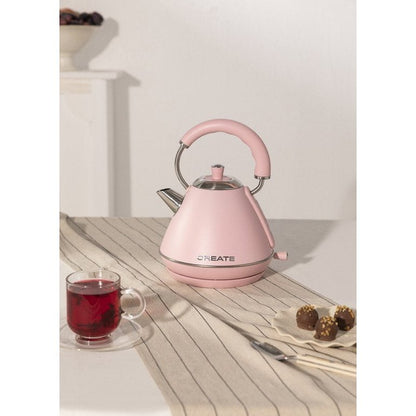 Create - Electric Water Kettle 1L Pink / Fast Boiling / 1200W