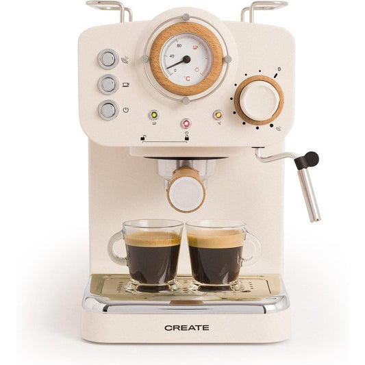 Create - Thera Matt Retro Express Coffee Maker / Beige / 1100 W