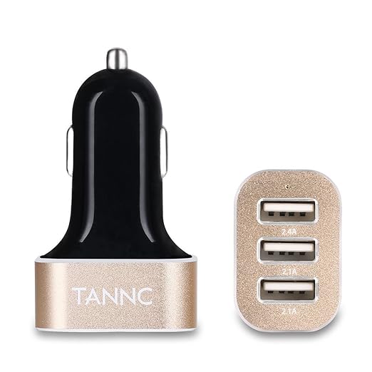 Tannc - Car Charger 3-port/6. 6a Black