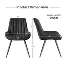 Nalupatio Modern Dining Chairs Set of 2, Black