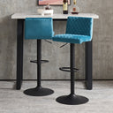 Ainpecca-Official Store Ainpecca Velvet Bar Stools Set of 2 with Diamo
