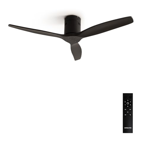 Experience ultimate comfort with the Windcalm Black Ceiling Fan. Features remote control, 6 speeds, summer-winter mode, quiet operation, and efficient 40W motor. Ideal for any room, enhancing energy efficiency all year round. No light design,