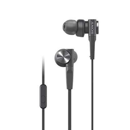 Sony - MDR-XB55AP Extra Bass In-Ear Headphones With Microphone - Black
