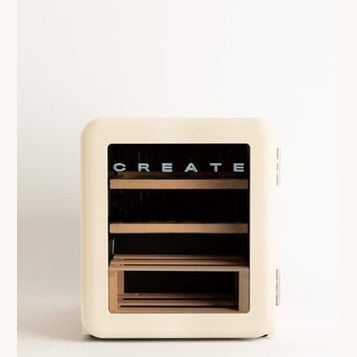 Create - Vintage 48L Wine Cooler, Cream White, Holds 12 Bottles