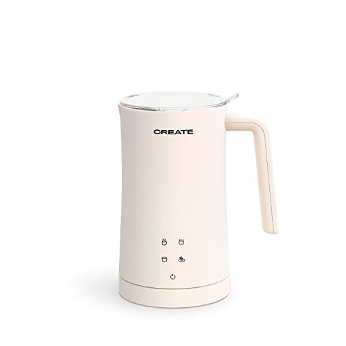 Create - Stainless Steel Milk Frother, 350ml, Hot/Cold, 3 Modes, Auto Shut Off
